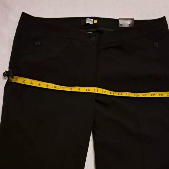 Women's‎ Studio 1940 Melissa Wide Leg Stretch Black Slacks Pants Size 3 Average - Picture 10 of 13